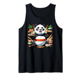 Happy Japanese Anime Sushi Panda Bear Sushi Lover Tank Top