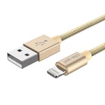 Gold MFi Lightning To USB Charge Sync Lead For iPhone 12 11 X 7 8 iPhone Cable