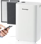 Déshumidificateur Connecté WiFi 25L/24h,Filtre HEPA,Sèchage du Linge,Panneau de contrôle Numérique,Drainage Continu,Minuterie,Réduit la Moisissure Condensation,l'humidité(ALPHA-Q25 Pro WiFi)