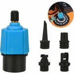 Adaptateur de pompe sup gonflable Convertisseur de pompe à air, adaptateur de valve de sup multifonction avec 4 buses de valve d'air pour bateau