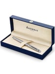 Waterman Hémisphère Fountain Pen | Stainless Steel with Chrome Trim | Fine Nib | Blue Ink | Gift Box