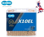 Genuine KMC X10EL Gold Bike Chain 114 Link  Boxed Extra Light