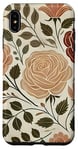 Coque pour iPhone XS Max Rose florale botanique, style bohème minimaliste, roses d'amour