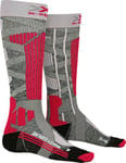 X-Socks Chaussettes Ski Rider 4.0 Lady Femme, Gris/Rose, FR : M (Taille Fabricant : M(39-40))