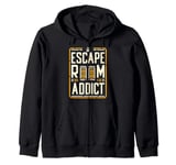 Escape Room Game Addict Zip Hoodie