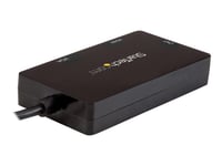 StarTech.com 4K USB C to HDMI, VGA & DVI Multi Port Video Display Adapter for Mac / Windows Laptop & Monitor (CDPVGDVHDBP) - Adaptateur vidéo - 24 pin USB-C mâle pour HD-15 (VGA), DVI-I, HDMI...