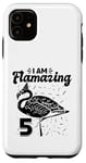 Coque pour iPhone 11 I am Flamazing Fête d'anniversaire Flamant rose 5 ans