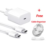 20W Charger for iPhone 15 + 1M cable USB-C to USB-C