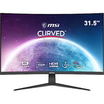 MSI G321CU Écran PC Gaming Incurvé 31,5" UHD - Dalle VA 1500, 3840x2160, 144Hz / 1ms, 16:9, FreeSync Premium - DisplayPort 1.4a, HDMI 2.1, USB Type-C