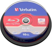 VerbatimBD-RE - 25 GB - 2x - Cakebox de 10