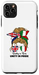 iPhone 11 Pro Max Half Britain And Italian British UK Italia Flag Girl Women Case