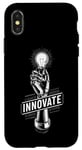 Coque pour iPhone X/XS Robot main tenant l'ampoule Ingénierie robotique