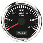 (6KBS)Uusi 52mm yleiskierroslukumittari 3k 4k 6k 7k 8k RPM Tacho-mittari punaisella taustavalolla autovene Yacht RV 9-30V