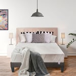 BELLECOUR LITERIE Ensemble PARIS 140x190 cm Matelas Mémoire de forme + Sommier Bois