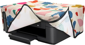 Housse Imprimante Compatible avec Epson Expression Home XP-2200 Housse - Housse de Protection pour Imprimante en Lin - fuchsia-bleu foncé-crème