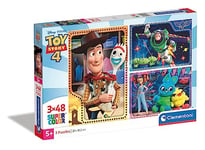 Clementoni - 25242 - Supercolor Puzzle - Disney Toy Story 4-3 x 48 pièces, Puzzle Enfant Multicolore