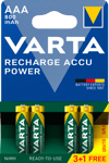 Varta – Recharge Charge Accu Power AAA 800mAh 4 Pack (3+1) (56703101494)