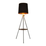 Lampe sur pied avec tablette 'Madison' - Noir