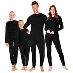 CityComfort Pyjama Famille Assortis, Ensembles de Pyjama Fille - Cadeau Enfant et Ado (Noir, 12-18 Mois)