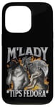 Coque pour iPhone 13 Pro M'Lady Tips Fedora Funny Cringe Werewolf Meme Bootleg