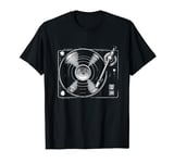 Retro Turntable Shirt Vintage Audio LP Vinyl Record Player T-Shirt