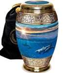 Dolphin Destiny Crematorium Urn, Cremation Urns for Adult Ashes, Urns for Ashes, Cremation Urns for Human Ashes Adult