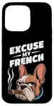 Coque pour iPhone 15 Pro Max Bulldog français Excuse My Frenchie Vintage Bulldog Lover