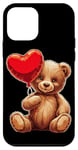 Coque pour iPhone 12 mini Ours en peluche coeur amour joyeux Saint-Valentin