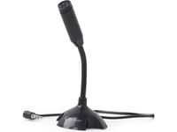 Gembird *Desktop Microphone Black, Mikrofon Till Pc, -62 Db, 100 - 16000 Hz, 2,2 O, Rundtagande, Kabel