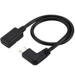 Vinklad Adapterkabel USB-C / Typ-C hona till hane