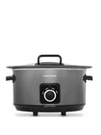 Morphy Richards 6.5L Sear &Amp; Stew Slow Cooker - Hinged Hid - Black - Aluminum