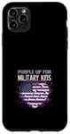 Coque pour iPhone 11 Pro Max Purple Up pour enfants militaires Heart America Military Child