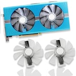 Ventilateur 95 mm sans câble CF1015H12D/FDC10U12S9-C pour carte graphique Sapphire NITRO RX 580 RX 570 RX 480 VGA (ventilateur-Blanc)