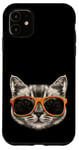 iPhone 11 Funny Cats Rule The World, Cool Cat Wearing a Sunglasses Case