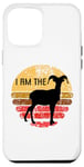 Coque pour iPhone 14 Pro Max I Am The G.O.A.T. Greatest of All Time Vintage Retro Sunset