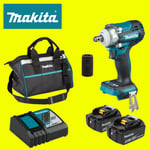 Makita DTW300TX2 Brushless 1/2" Impact Wrench 2 Batteries & Charger With Case