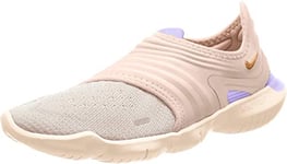 Nike Femme WMNS Free RN Flyknit 3.0 Running Shoe, Light Cream/Celestial Gold-Pur, 38.5 EU