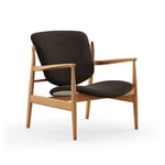 House of Finn Juhl - France Chair, Dark oiled oak, Cat. 2 Hallingdal 65 - 376 - Lenestoler - Finn Juhl - Tre farget,Svart - Tre/Tekstilmateriale