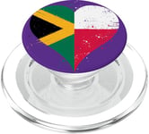 Vintage Flag in Heart for Jamaica Poland A Jamaican Polish PopSockets PopGrip for MagSafe