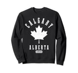 Calgary Alberta Canada Vintage Pride Canadian Flag Sweatshirt