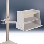 Manuflex ZB8248.2001 Élément de support d'étagère pour boîte de visualisation CANTOLAB et aluminium avec double articulation, L x P x H =