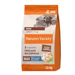 Nature's Variety Healthy Grains - Croquettes pour Chien Adulte Mini - Poisson Blanc - 1,5kg