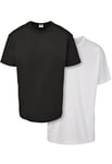 Urban Classics Men's Organic Basic Tee 2-Pack T-Shirt, Black+White, 3XL