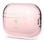 elago Clear Case Compatible with Apple AirPods Pro 2nd Generation, Shockproof Protective Cover, Gel Adhesive Tape Included, Wireless Charging, Reduce Yellowing (Lovely Pink)