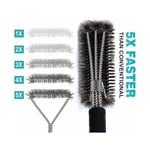 Brosse Barbecue, 3 En 1 Brosse Nettoyage Barbecue, Longue Poignée, Poils Acier Inoxydable Pour Nettoyer Rapidement & Efficacement Tous Les Grils