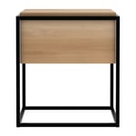 Ethnicraft - Monolit Bedside Table Oak/ Black - Sängbord - Sascha Sartory - Träfärgad,Svart - Metall/Trä