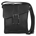 STILORD 'Mattia' Sacoche Homme Cuir Petit Sac Homme bandouliere Besace Homme Cuir Sac Messager Tablette 10,1 Pouces Cuir Vintage, Couleur:Noir