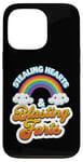 Coque pour iPhone 13 Pro Stealing Hearts & Blasting Pets Funny Valentines Rainbow