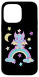 Coque pour iPhone 14 Pro Max Chauve-souris pour Halloween - Arc-en-ciel - Pour enfant