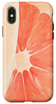 Coque pour iPhone X/XS Pamplemousse orange fruit abstrait créativité